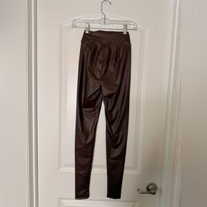 Offline by Aerie Faux Leather High-Rise Leggings Mocha XS